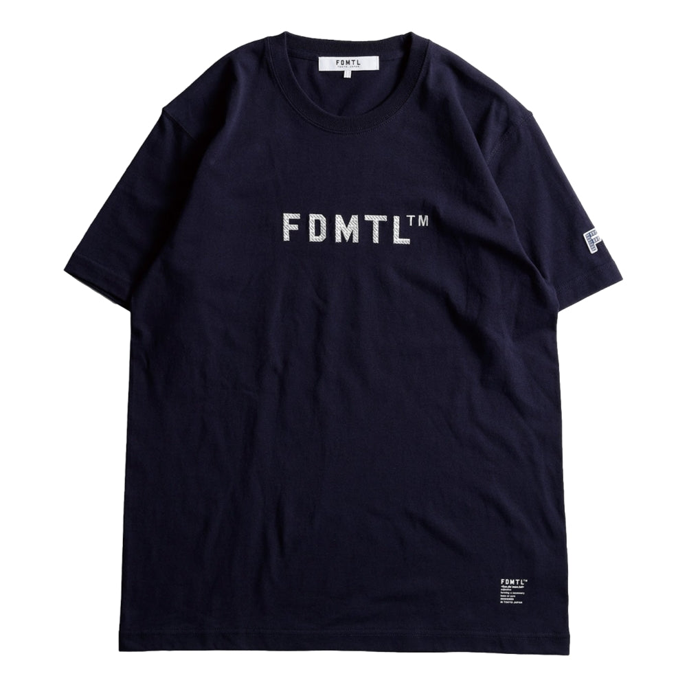 FUNDAMENTAL EMBROIDERY LOGO TEE-NAVY