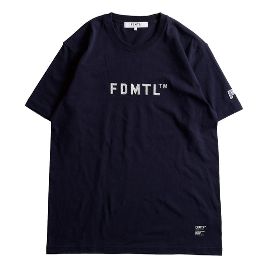 FUNDAMENTAL EMBROIDERY LOGO TEE-NAVY