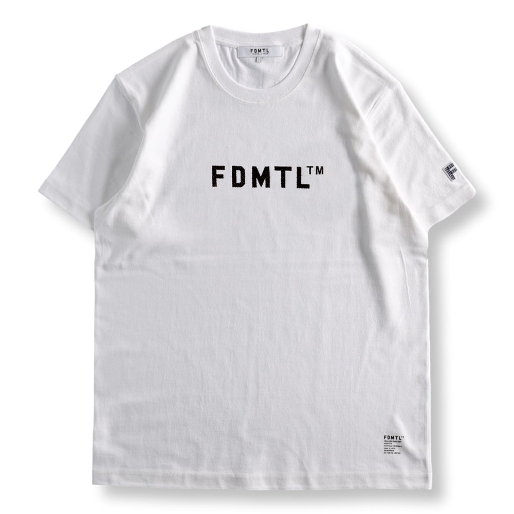FUNDAMENTAL EMBROIDERY LOGO TEE-WHITE