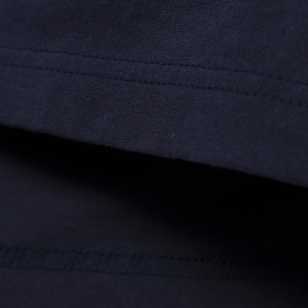 MADNESS EMBROIDERY PRINT TEE-NAVY