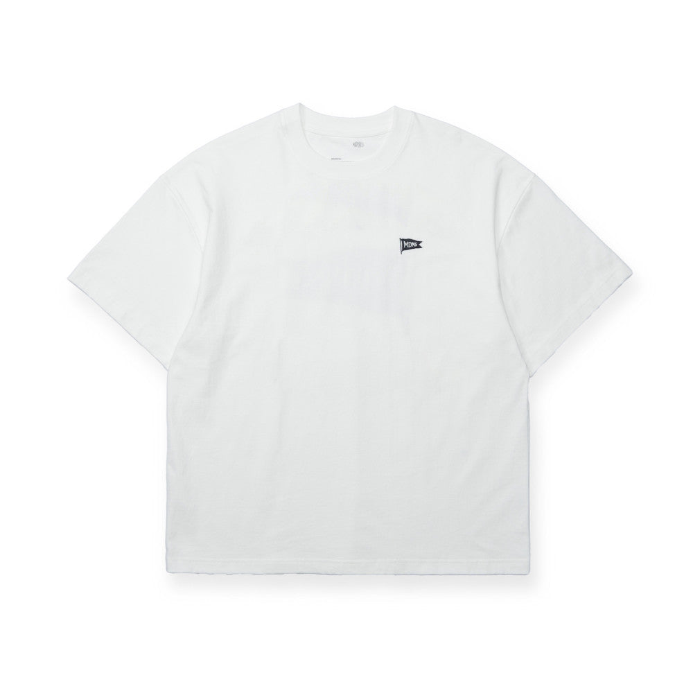 MADNESS EMBROIDERY PRINT TEE-WHITE
