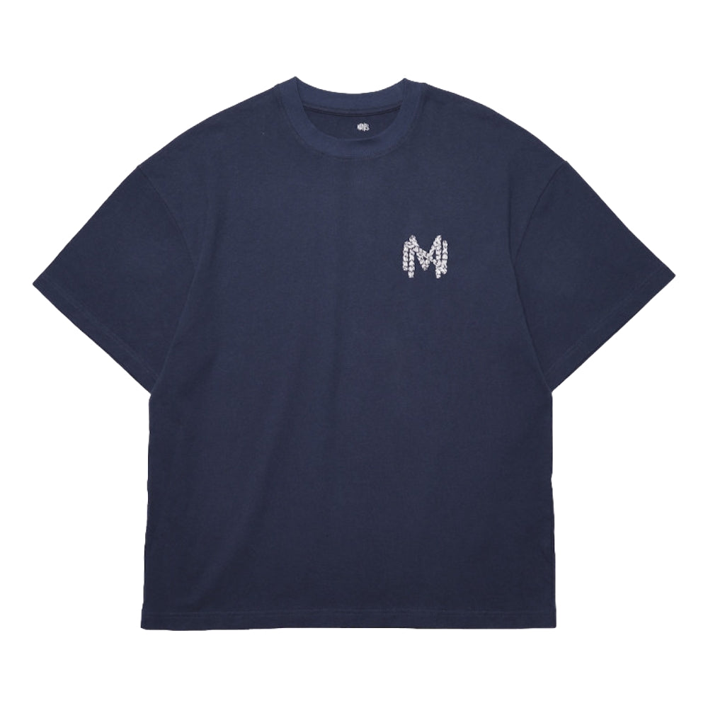 MADNESS EMBROIDERY TEE-NAVY