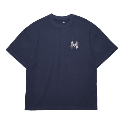 MADNESS EMBROIDERY TEE-NAVY