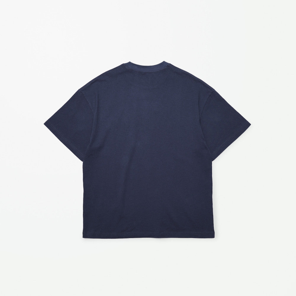 MADNESS EMBROIDERY TEE-NAVY