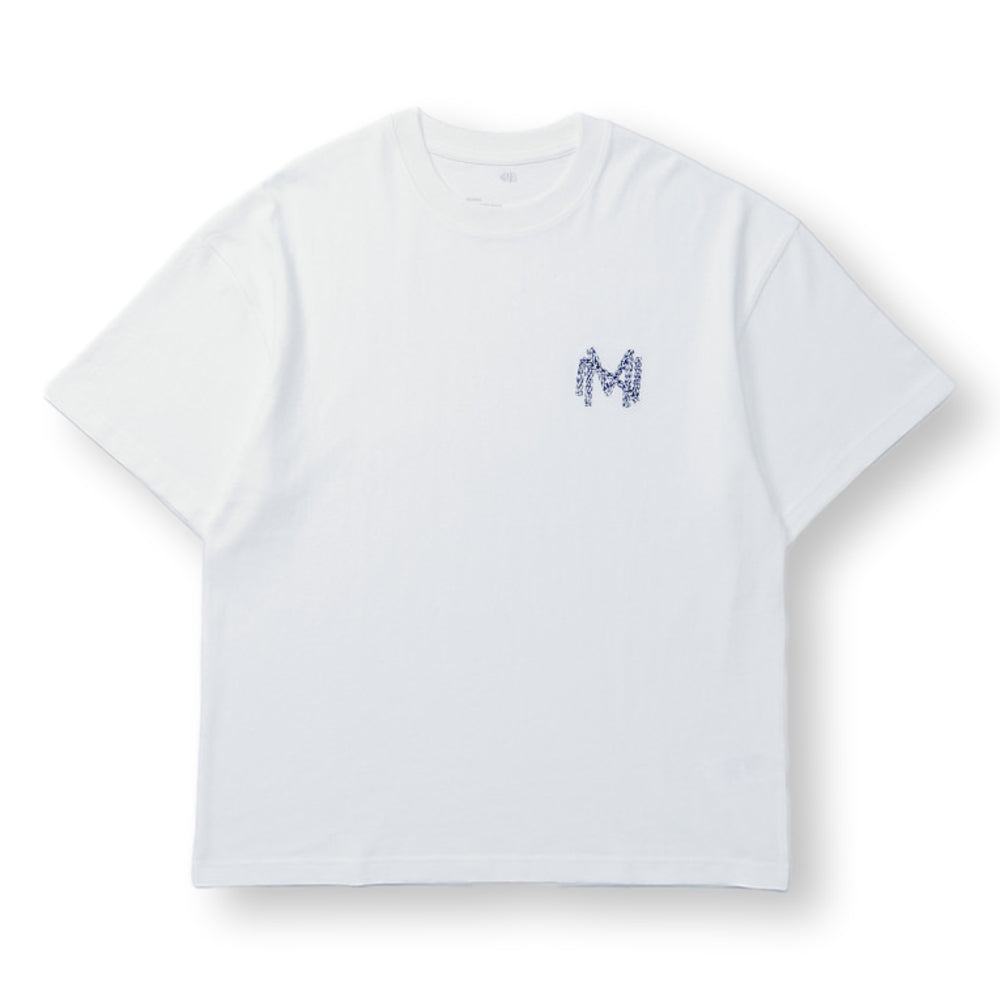 MADNESS EMBROIDERY TEE-WHITE