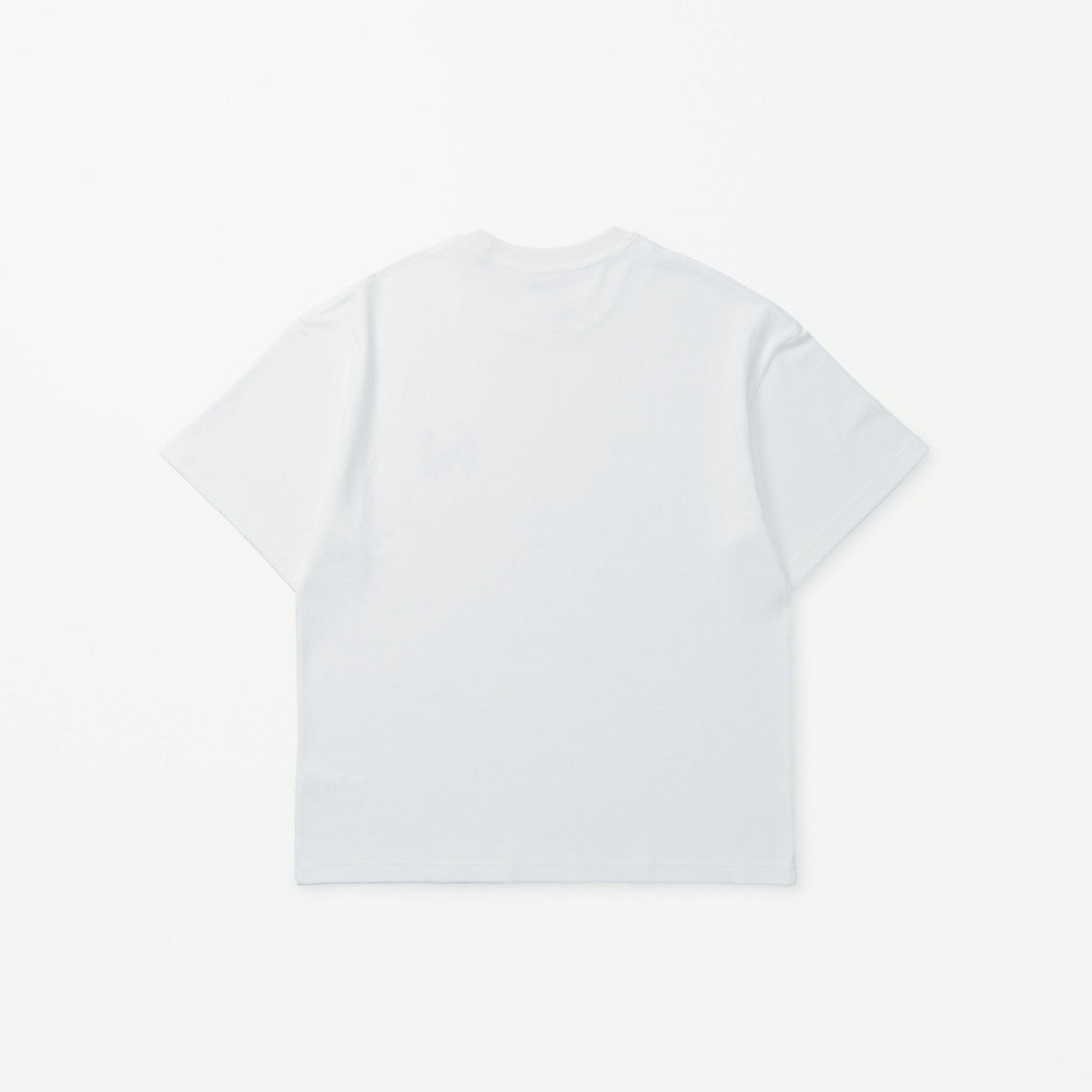 MADNESS EMBROIDERY TEE-WHITE