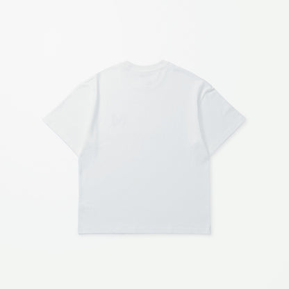 MADNESS EMBROIDERY TEE-WHITE