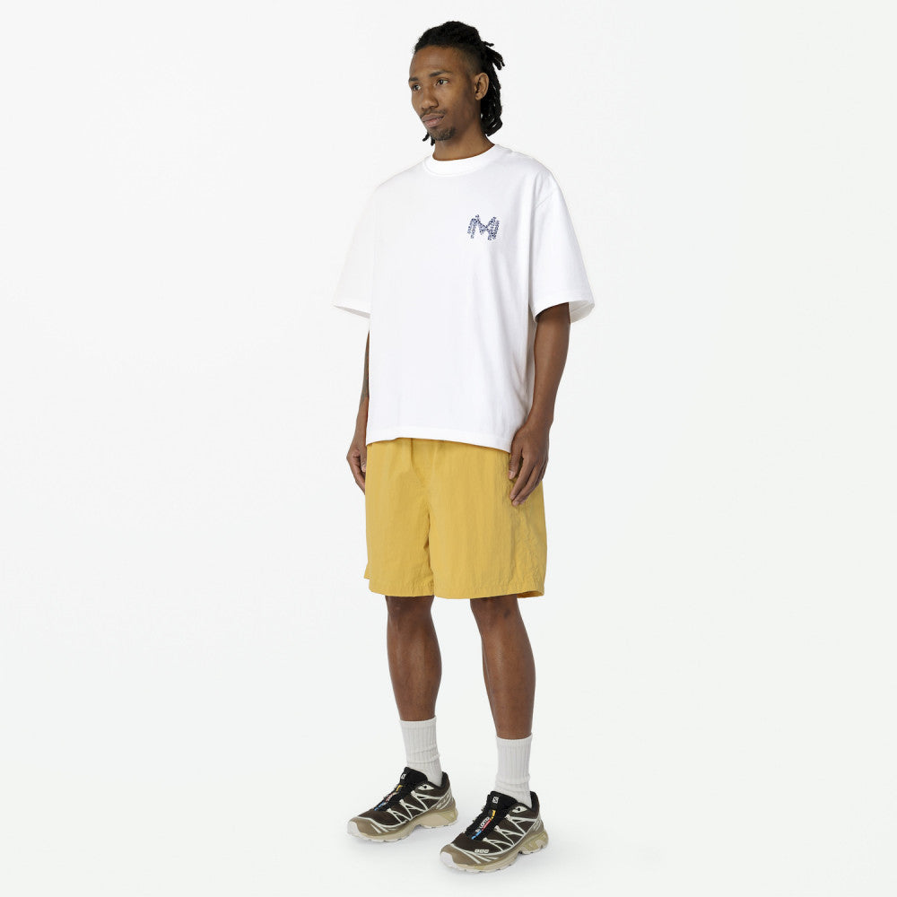 MADNESS EMBROIDERY TEE-WHITE