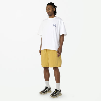 MADNESS EMBROIDERY TEE-WHITE
