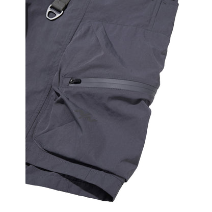NINE POINT NINE ESCAPE 3D POCKET SHORTS-DARK GREY