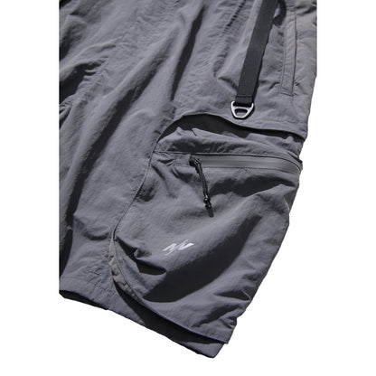 NINE POINT NINE ESCAPE BREATHE SHORTS-LIGHT GREY