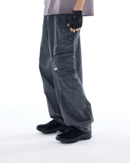 NINE POINT NINE ESCAPE T4 WIDE PANTS-WASH GREY
