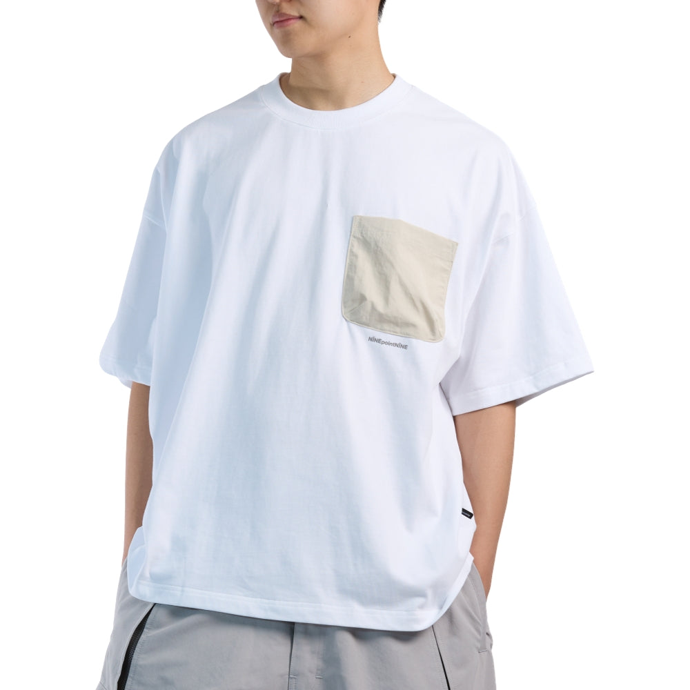 NINE POINT NINE EXPERT BASE 3D POCKET S/S TEE-WHITE