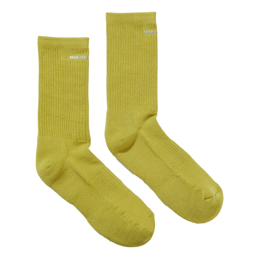 NINE POINT NINE ELEMENT COOLMAX REFLECTIVE LOGO SOCKS-FLUORESCENT YELLOW