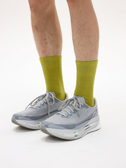 NINE POINT NINE ELEMENT COOLMAX REFLECTIVE LOGO SOCKS-FLUORESCENT YELLOW