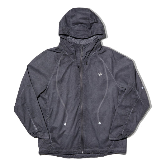 NINE POINT NINE ELEMENT DYE WINDBREAKER JACKET-WASHED BLACK