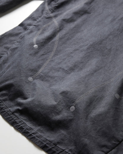 NINE POINT NINE ELEMENT DYE WINDBREAKER JACKET-WASHED BLACK