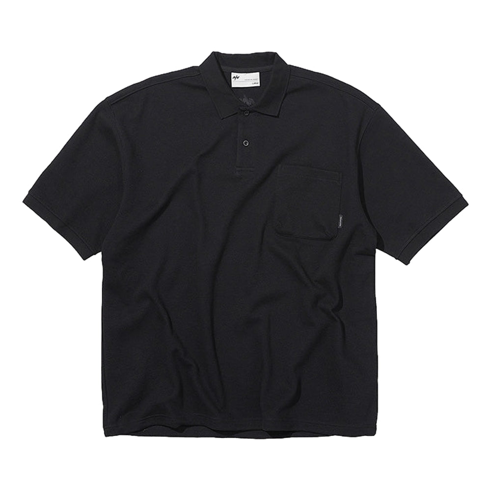 NINE POINT NINE ELEMENT S/S POLO SHIRT-BLACK