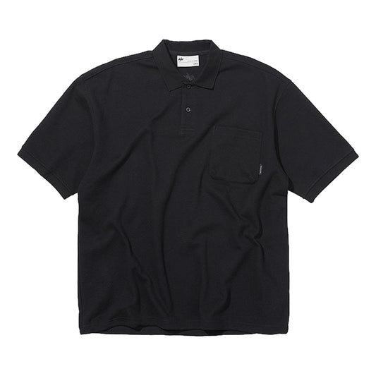 NINE POINT NINE ELEMENT S/S POLO SHIRT-BLACK