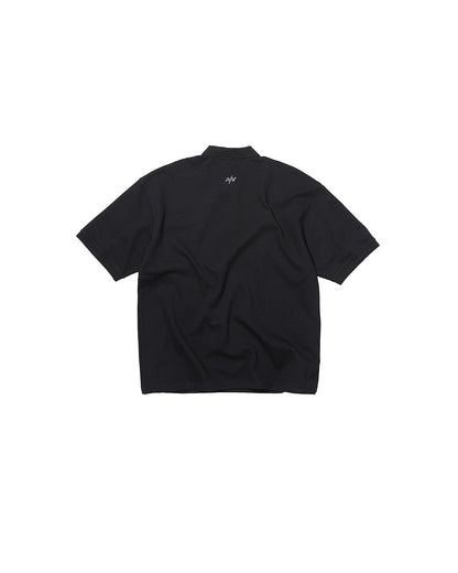 NINE POINT NINE ELEMENT S/S POLO SHIRT-BLACK
