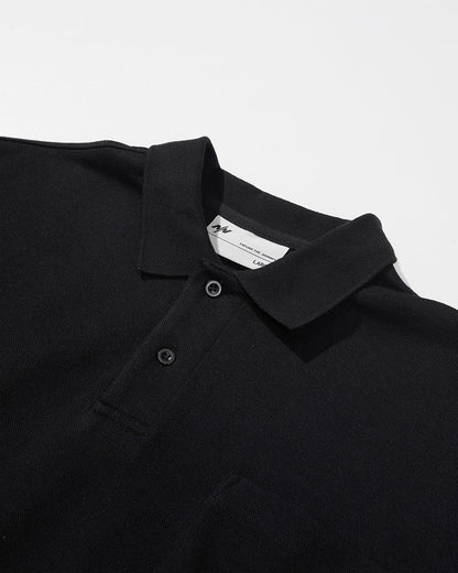 NINE POINT NINE ELEMENT S/S POLO SHIRT-BLACK