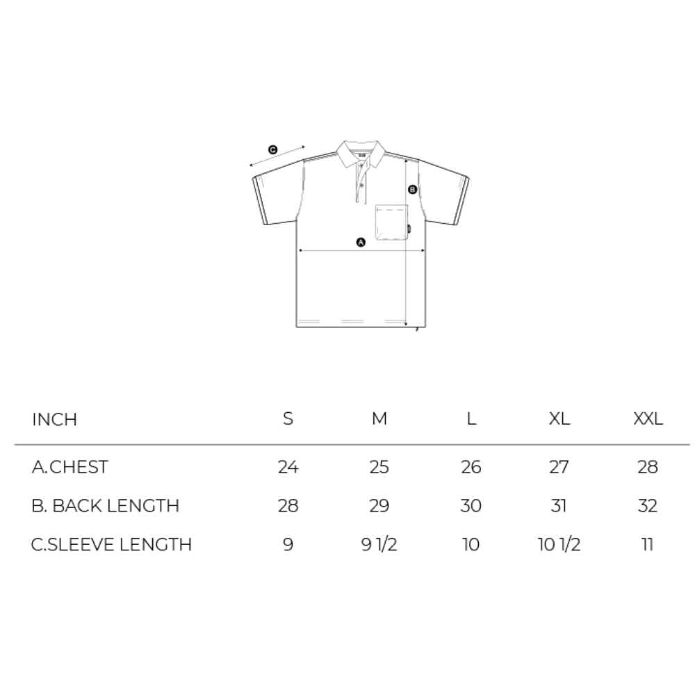 NINE POINT NINE ELEMENT S/S POLO SHIRT-BLACK