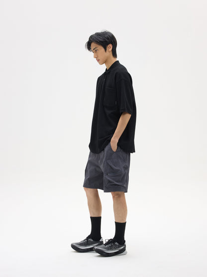 NINE POINT NINE ELEMENT S/S POLO SHIRT-BLACK