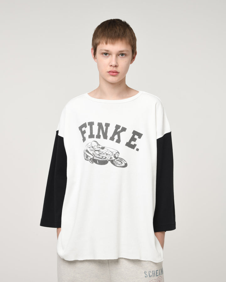BOWWOW FINK E. BASEBALL TEE-BLACK