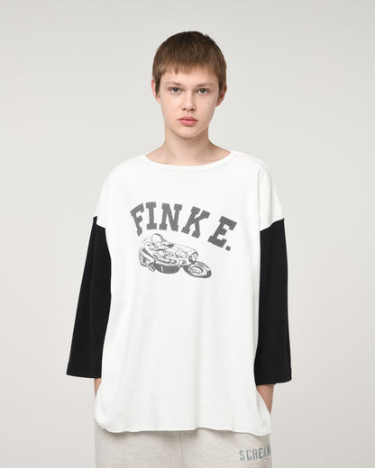 BOWWOW FINK E. BASEBALL TEE-BLACK