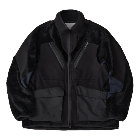 WHITE MOUNTAINEERING FLEECE BLOUSON-BLACK