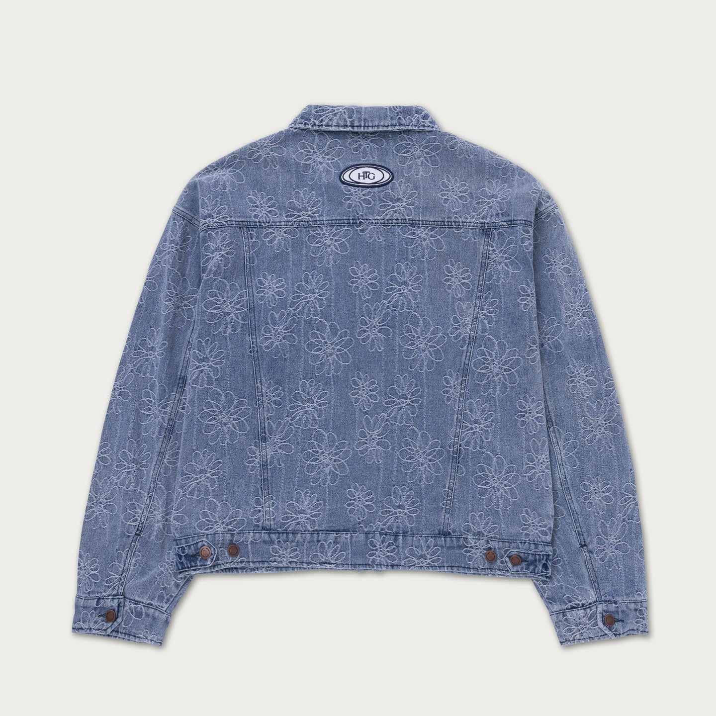 HONOR THE GIFT FLOWER JACQUARD JACKET-LIGHT INDIGO