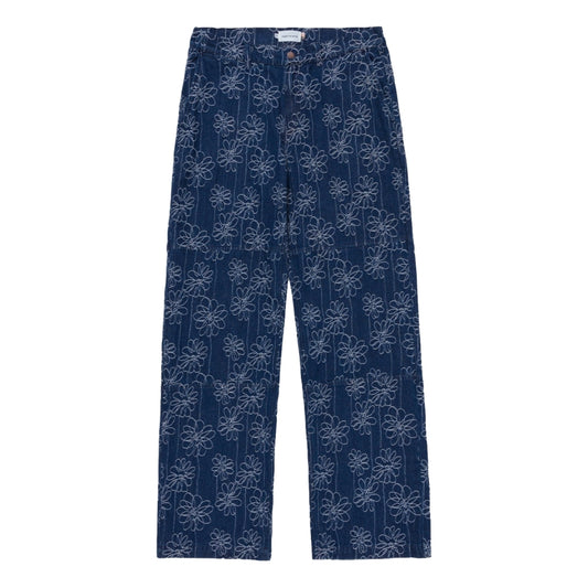 HONOR THE GIFT FLOWER JACQUARD PANT-INDIGO