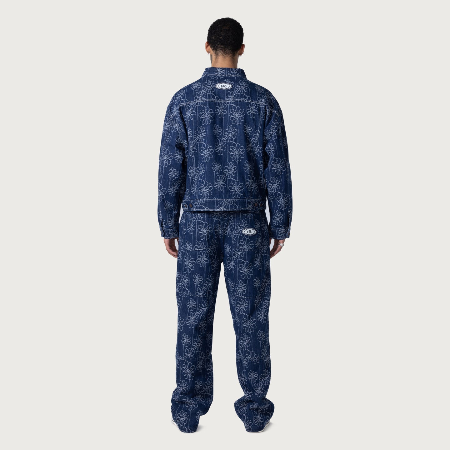 HONOR THE GIFT FLOWER JACQUARD PANT-INDIGO