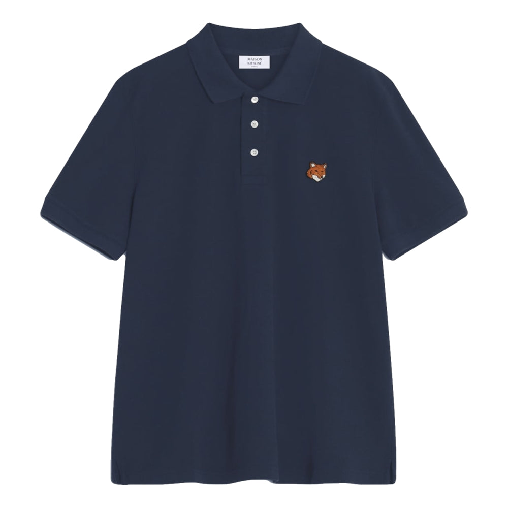 MAISON KITSUNE FOX HEAD REGULAR POLO-CLASSIC NAVY