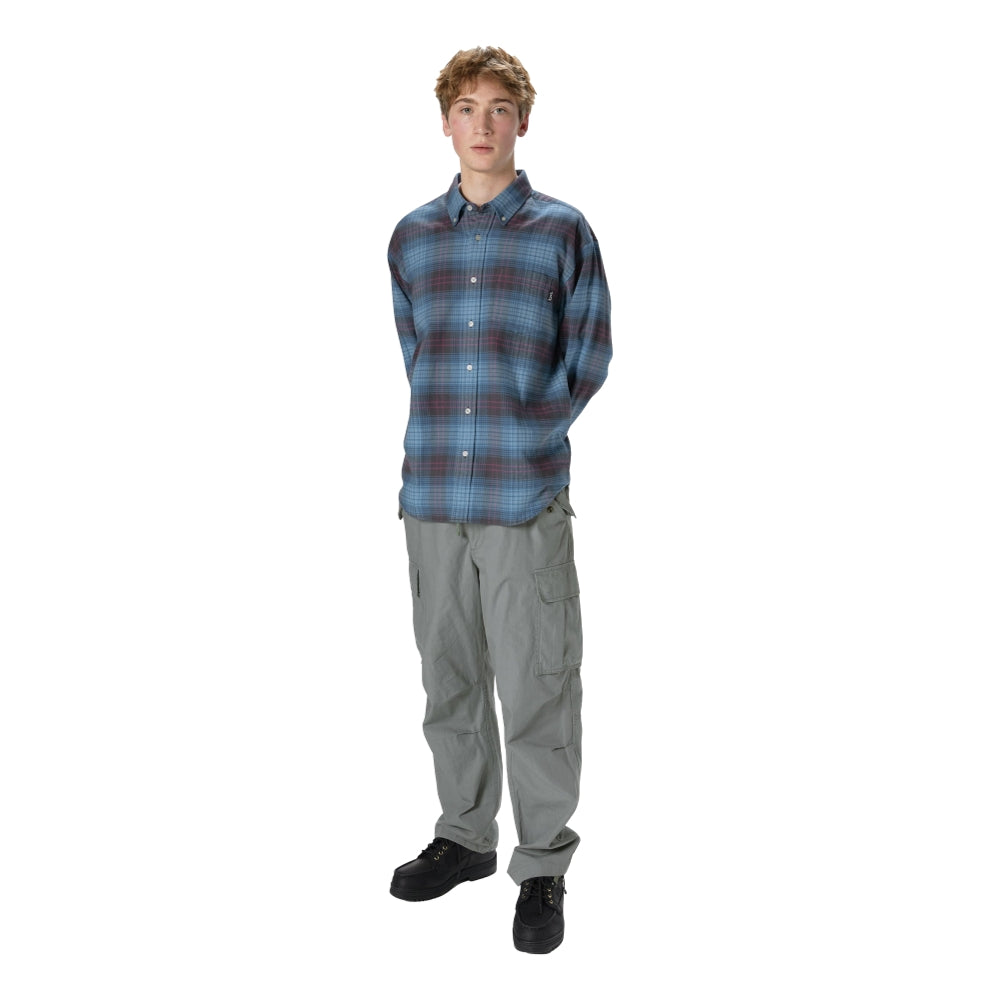 THIS IS NEVER THAT FLANNEL CHECK SHIRT-BLUE