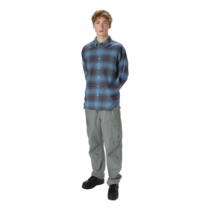 THIS IS NEVER THAT FLANNEL CHECK SHIRT-BLUE