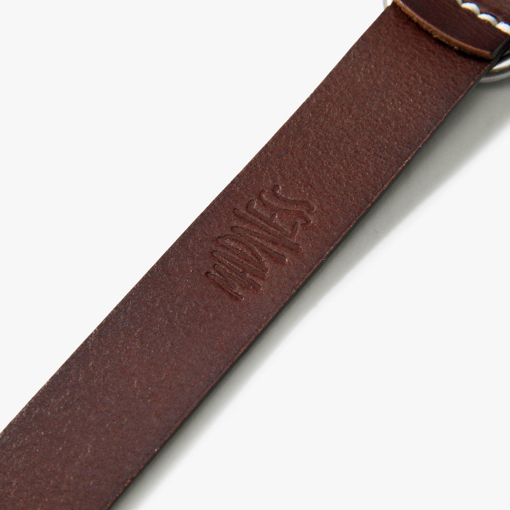 MADNESS GENUINE COWHIDE LEATHER BELT-BROWN