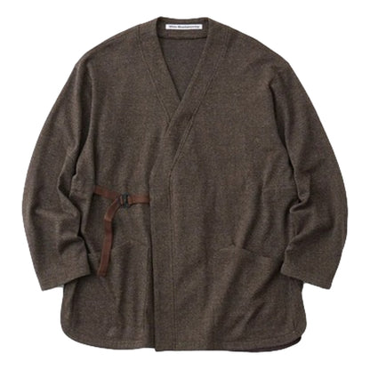 WHITE MOUNTAINEERING GLENCHECK KIMONO SHIRT-BROWN