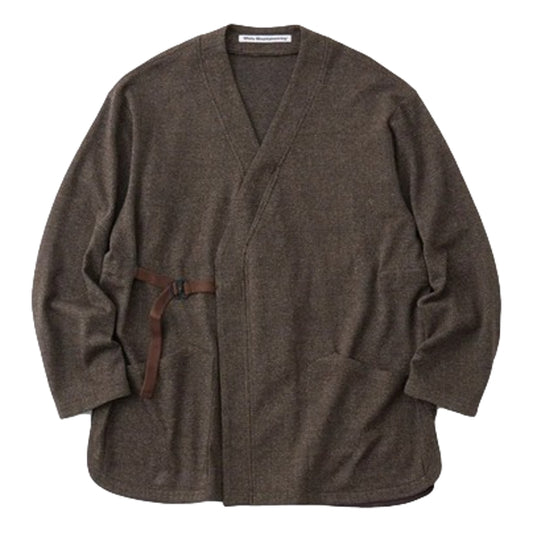 WHITE MOUNTAINEERING GLENCHECK KIMONO SHIRT-BROWN