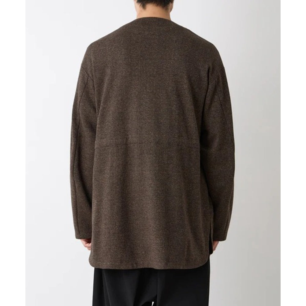 WHITE MOUNTAINEERING GLENCHECK KIMONO SHIRT-BROWN