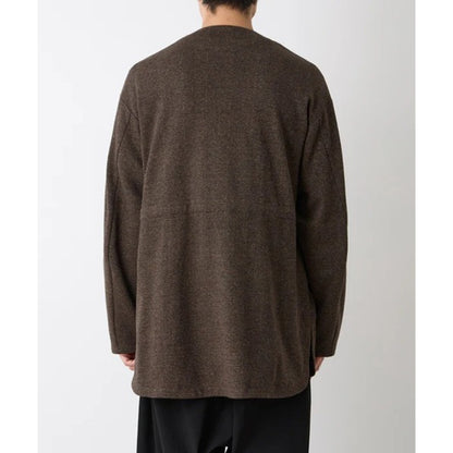 WHITE MOUNTAINEERING GLENCHECK KIMONO SHIRT-BROWN