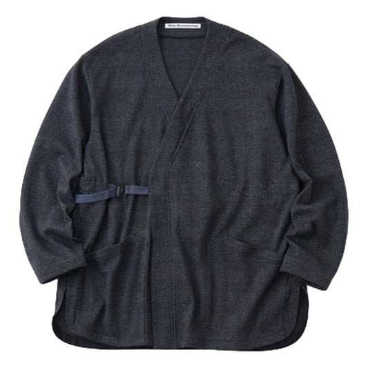 WHITE MOUNTAINEERING GLENCHECK KIMONO SHIRT-CHARCOAL