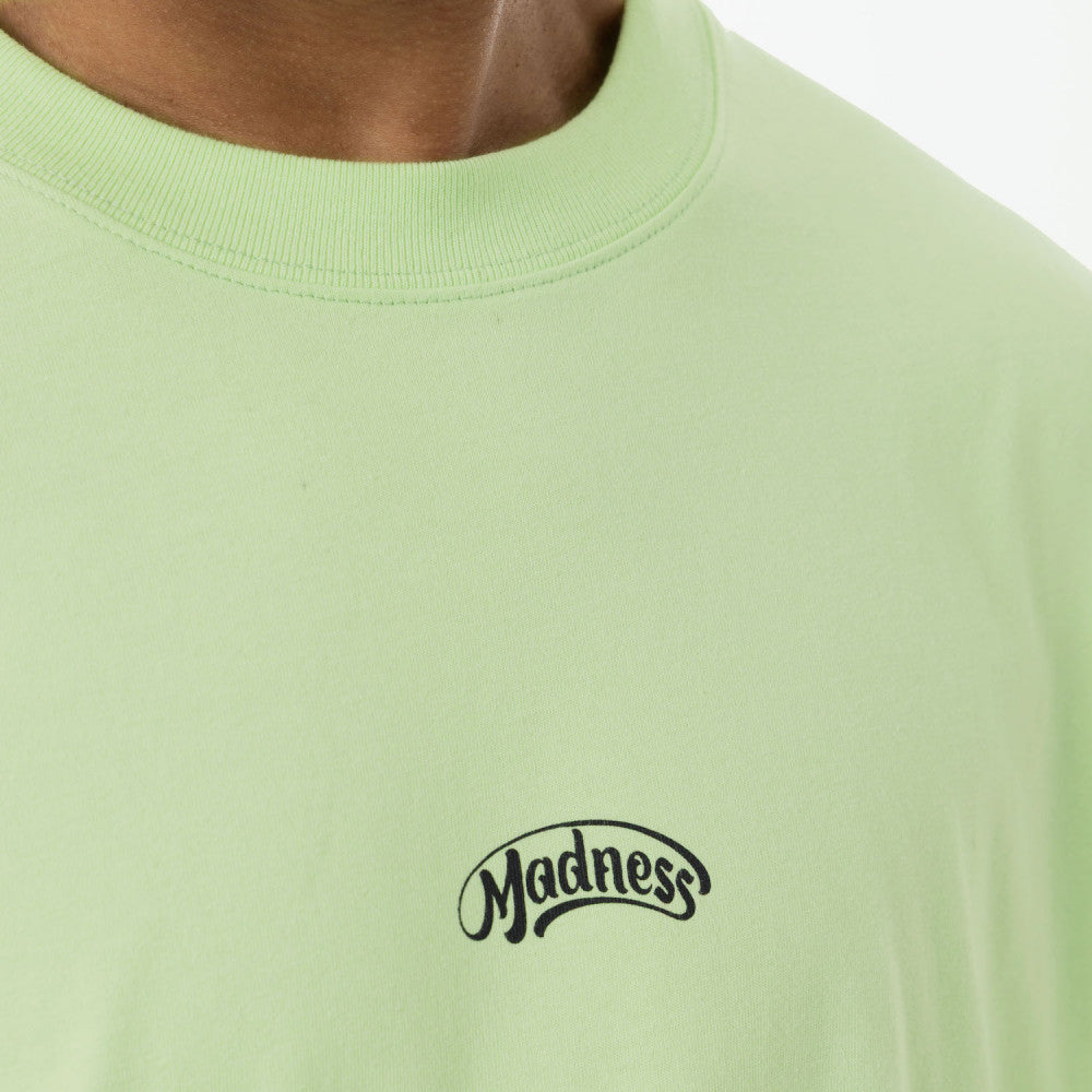 MADNESS GROOVY LOGO T-SHIRT-NEON GREEN