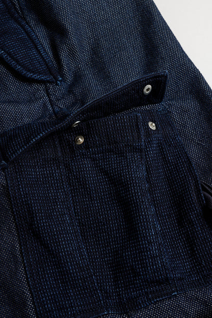FUNDAMENTAL HAKAMA CARGO PANTS RINSE-INDIGO
