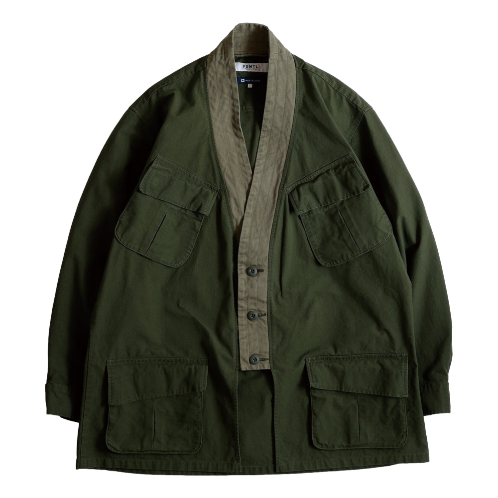 FUNDAMENTAL HAORI JUNGLE JACKET RINSE-KHAKI