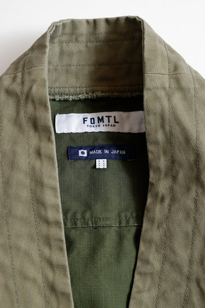 FUNDAMENTAL HAORI JUNGLE JACKET RINSE-KHAKI