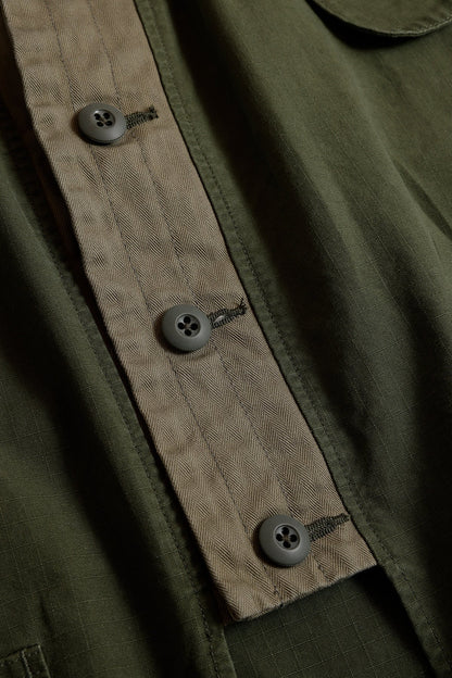 FUNDAMENTAL HAORI JUNGLE JACKET RINSE-KHAKI