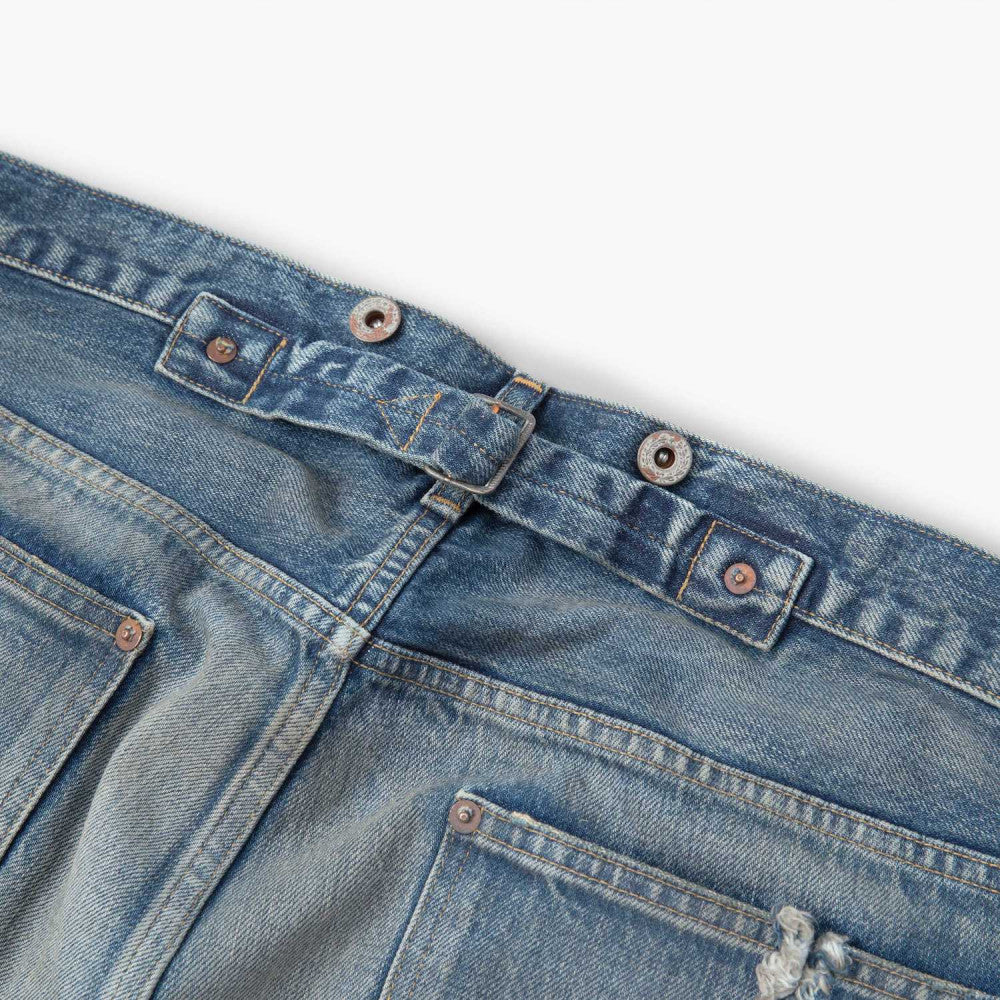 MADNESS HARD AGING DENIM PANTS. RELAXED (MADE IN JAPAN)-INDIGO