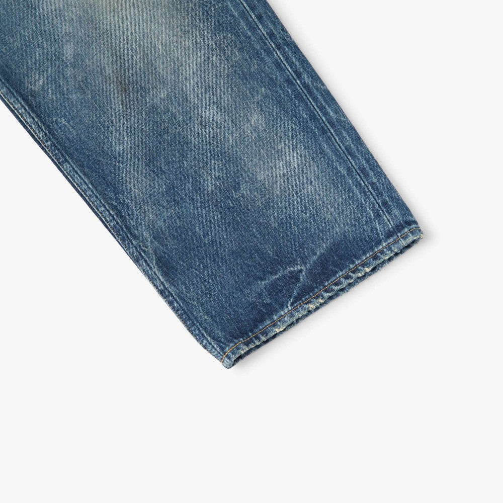 MADNESS HARD AGING DENIM PANTS. RELAXED (MADE IN JAPAN)-INDIGO