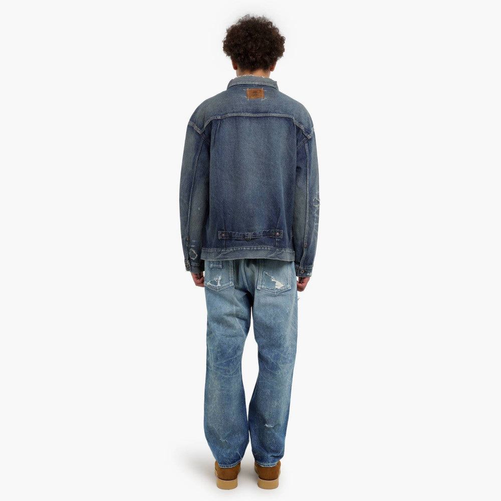 MADNESS HARD AGING DENIM PANTS. RELAXED (MADE IN JAPAN)-INDIGO